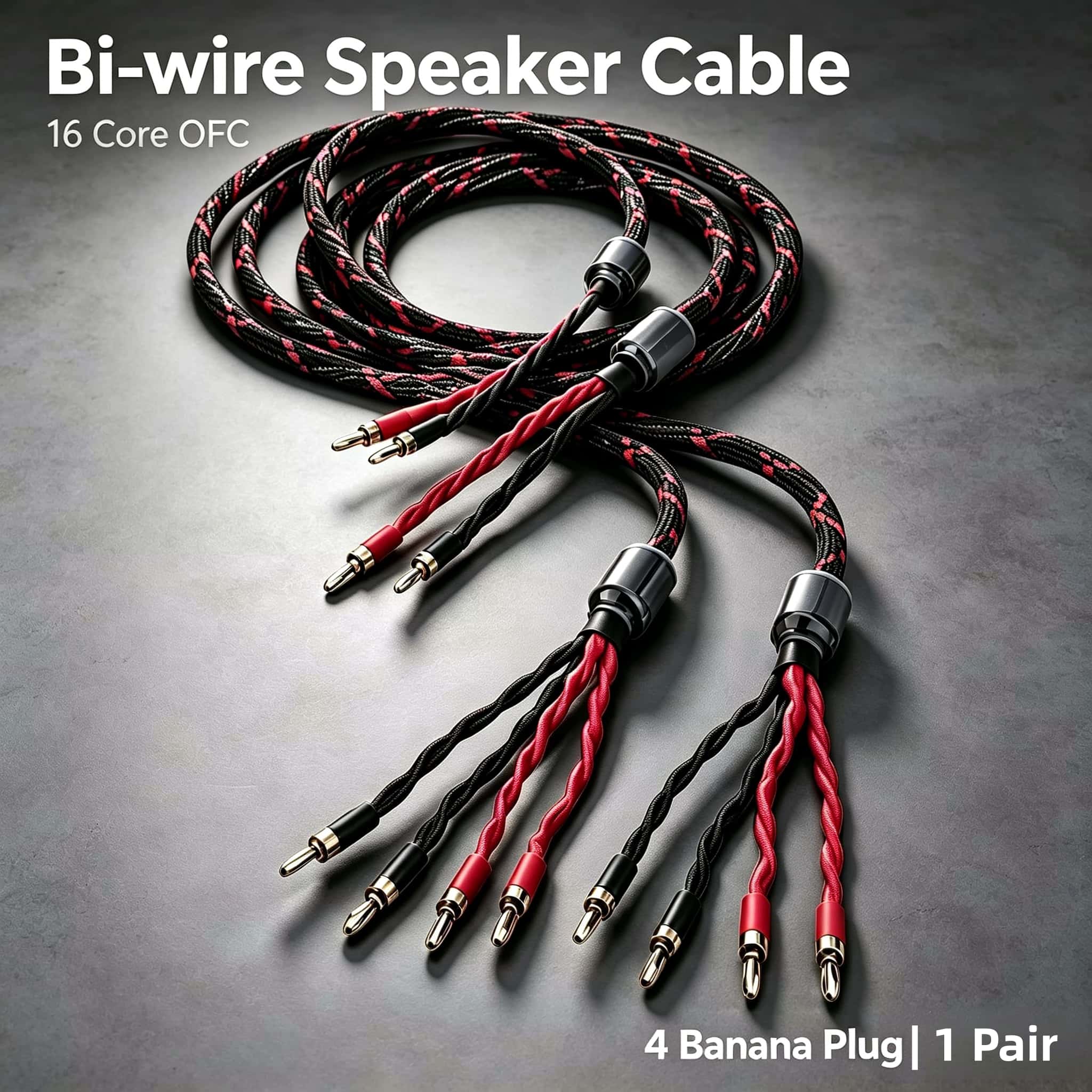 Home Cinema Unit - Cavo per Altoparlanti Bi-Wire OFC a