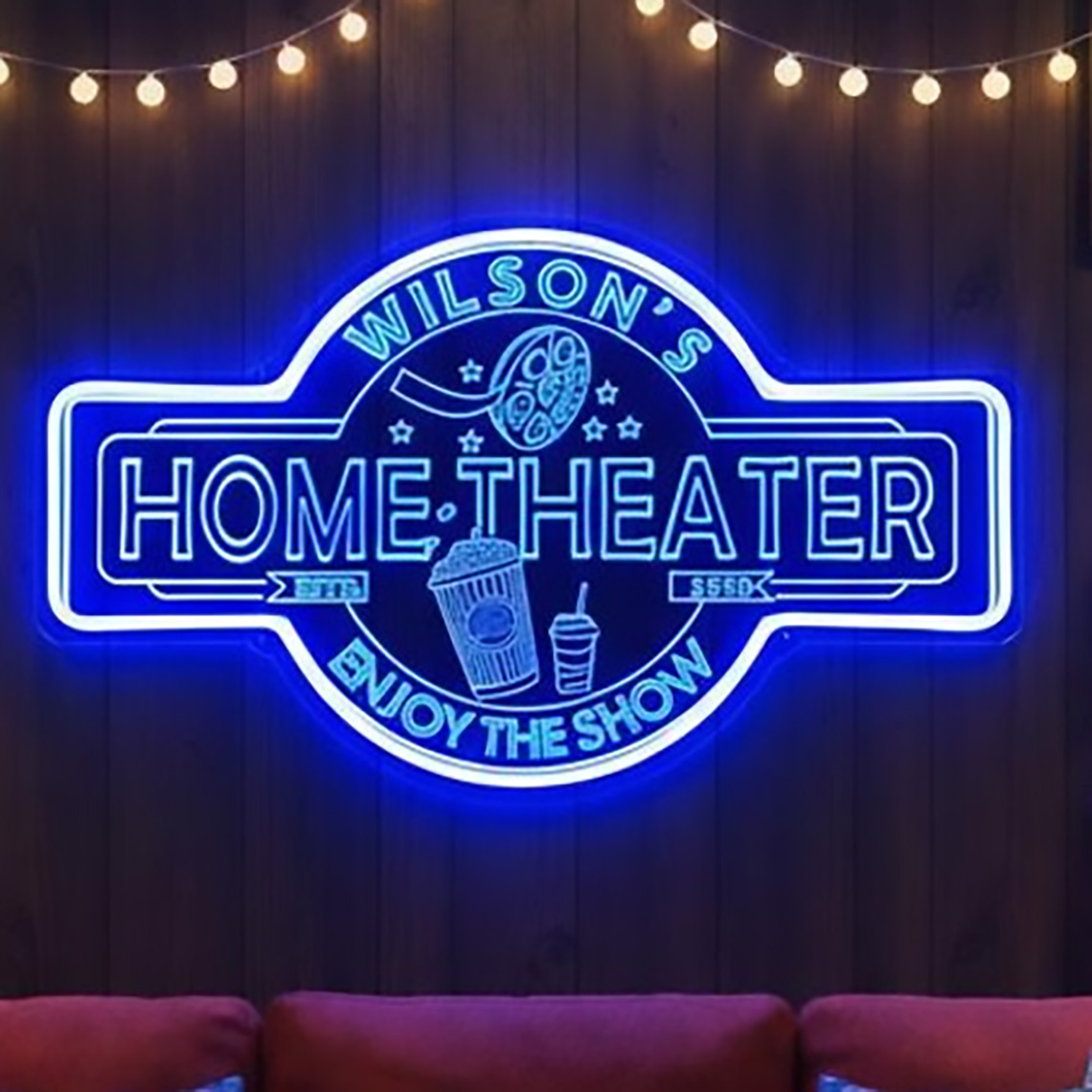 Home Cinema Decor - Insegna al Neon Personalizzata per Home