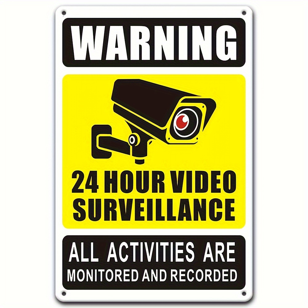 Home Cinema Outdoor - Segnale di avvertimento per videosorveglianza 24