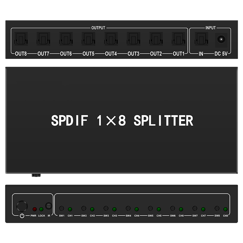 Home Cinema Unit - Splitter audio ottico, splitter digitale Toslink