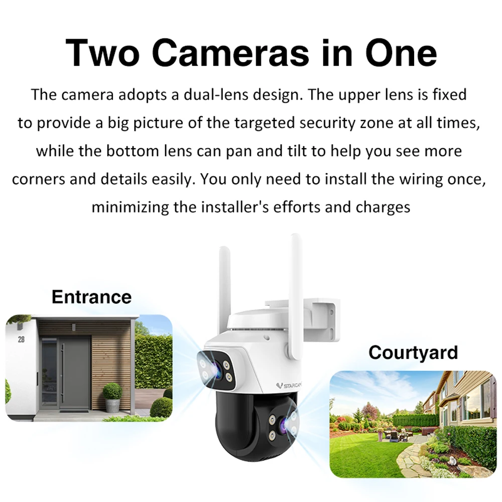 Vstarcam 5.0MP HD Dual Lens Wi - Home Cinema Outdoor recensione e prezzo