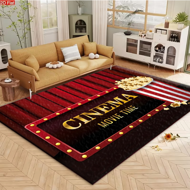 Tappeto a Tema Cinema e Popcor - Home Cinema Flooring recensione e prezzo