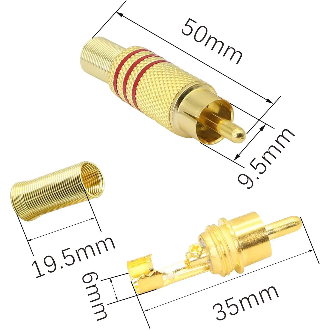4 connettori RCA placcati oro, - Home Cinema Unit recensione e prezzo